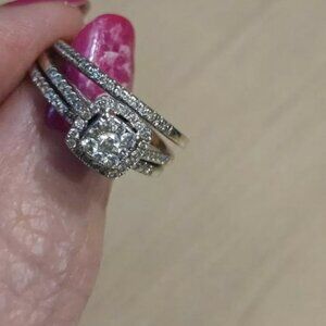 Ring Women's engagement set 10k White Gold